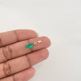 Dije Lagrima Esmeralda 82Pts 0.9 g / 1.08 cm Oro Amarillo 18K