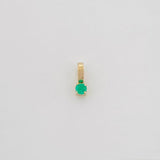 Dije Redondo Esmeraldas 0.3Pts 0.1 g / 2 cm Oro Amarillo 18K