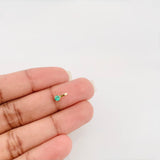 Dije Cuadrado Esmeralda 10Pts 0.2 g / 0.8 cm Oro Amarillo 18K