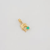 Dije Delfin Esmeralda 0.3Pts 0.2 g / 1 cm Oro Amarillo 18K