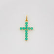 Dije Cruz Esmeraldas 0.10Pts 0.4 g / 1.3 cm Oro Amarillo 18K