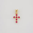 Dije Cruz Rubies 18Pts 0.35 g / 1.3 cm Oro Amarillo 18K