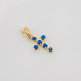 Dije Cruz Zafiro 18Pts 0.4 g / 1.03 cm Oro Amarillo 18K