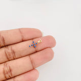 Dije Cruz Zafiro 18Pts 0.4 g / 1.03 cm Oro Amarillo 18K