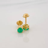 Topos Cuatro Garras Esmeralda 48Pts 0.9 g / 0.7 mm Oro Amarillo 18K