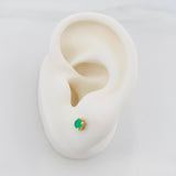 Topos Cuatro Garras Esmeralda 0.40Pts 0.85 g / 3.52 mm Oro Amarillo 18K
