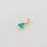Dije Triangulo Esmeralda 15Pts 0.2 g / 0.8 cm Oro Amarillo 18K