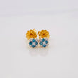 Topos Flor Diamantes 17Pts 1 g / 1 mm Oro Amarillo 18K