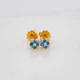 Topos Flor Diamantes 17Pts 1 g / 1 mm Oro Amarillo 18K