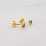 Topos Flor Diamantes 17Pts 1 g / 1 mm Oro Amarillo 18K