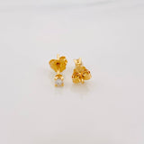 Topos Cuatro Garras Diamante 0.12Pts 0.8 g / 2.84 mm Oro Amarillo 18K