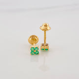 Topos Flor Esmeralda 21Pts 0.75 g / 1.6 mm Oro Amarillo 18K
