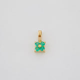 Dije Flor Esmeralda 21Pts 0.2 g / 0.8 cm Oro Amarillo 18K