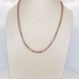 Cadena Veneciana 31.6 g / 65.5 cm / 2.55 mm Dos Oros Blanco Rosa 18K