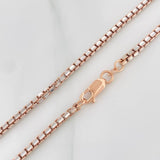 Cadena Veneciana 31.6 g / 65.5 cm / 2.55 mm Dos Oros Blanco Rosa 18K