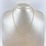 Cadena Militar 5.05gr / 40cm / 2mm Bolas Diamantadas Luna Oro Amarillo +4 *