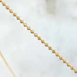 Cadena Militar 5.05gr / 40cm / 2mm Bolas Diamantadas Luna Oro Amarillo +4 *