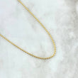 Cadena Militar 5.05gr / 40cm / 2mm Bolas Diamantadas Luna Oro Amarillo +4 *