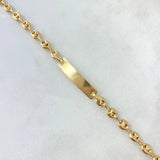 Pulso GC 3gr / 15cm / 4.2mm Placa Rectangular Oro Amarillo