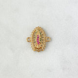 Herraje Virgen de Guadalupe 2.25gr / 1.6cm / Circones Blancos-Verdes-Fucsias Oro Amarillo