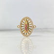 Herraje Virgen Guadalupe 3.7gr / 2.2cm / Circones Blancos-Verdes-Fucsias Oro Amarillo