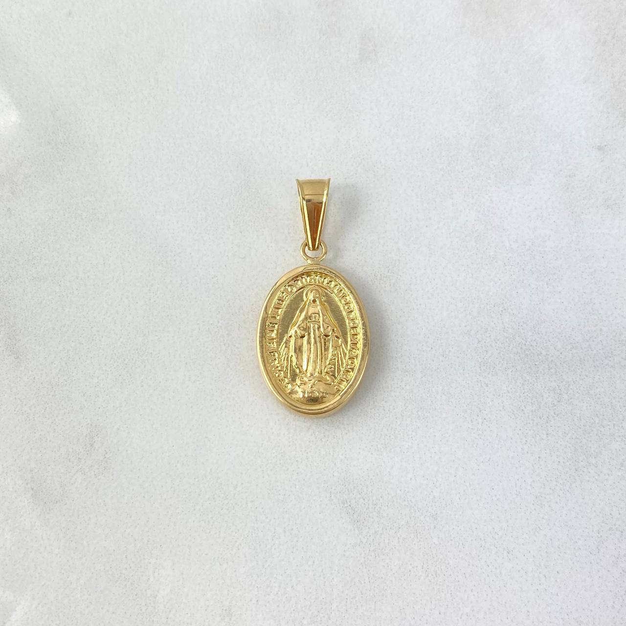 Dije Virgen Milagrosa 1.6gr / 2.8cm / Troquelado Oro Amarillo