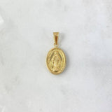 Dije Virgen Milagrosa 1.6gr / 2.8cm / Troquelado Oro Amarillo