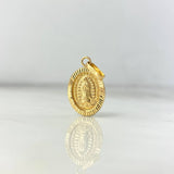Dije Virgen de Guadalupe 1.2gr / 2.5cm / Troquelado Oro Amarillo