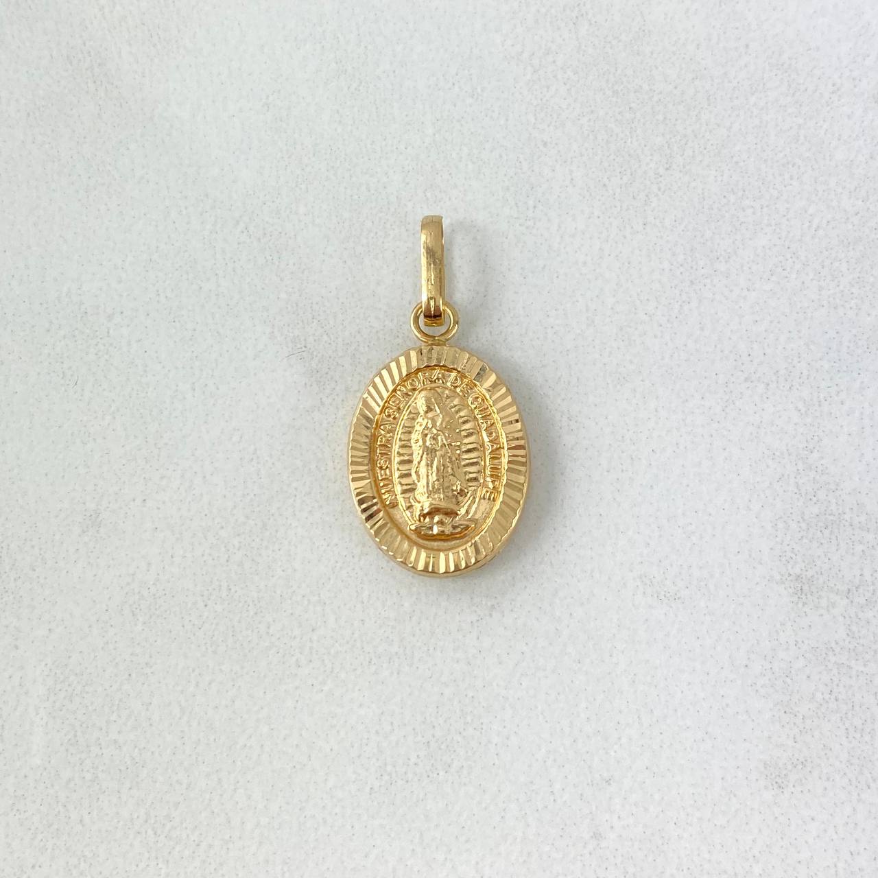 Dije Virgen de Guadalupe 1.05gr / 2.5cm / Troquelado Oro Amarillo