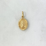 Dije Virgen de Guadalupe 1.2gr / 2.5cm / Troquelado Oro Amarillo