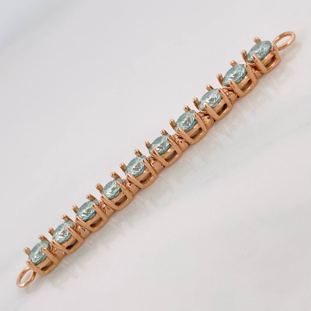 Herraje Tennis Moisanitas 3.3qts 4.15g / 5.5cm Oro Rosa 18K