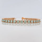 Pulso Tennis Moisanitas 12.21qts 14.9g / 18cm / 4.35mm Oro Rosa 18K