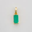 Dije Rectangular Esmeraldas 0.93Pts 0.9 g / 2 cm Oro Amarillo 18K
