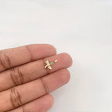 Dije Libelula Esmeraldas 0.3Pts 0.25 g / 1.3 cm Oro Amarillo 18K