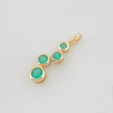 Dije Circulos Esmeraldas 0.33Pts 1.05 g / 2 cm Oro Amarillo 18K