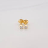 Topos Cuatro Garras Diamante 12Pts 0.55 g / 2.4 mm Oro Amarillo 18K