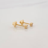 Topos Cuatro Garras Diamante 12Pts 0.55 g / 2.4 mm Oro Amarillo 18K