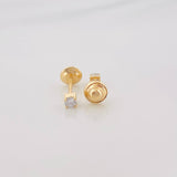 Topos Cuatro Garras Diamante 0.7Pts 0.5 g / 2 mm Oro Amarillo 18K
