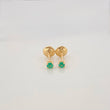 Topos Cuatro Garras Esmeralda 0.10Pts 0.55 g / 2.13 mm Oro Amarillo 18K