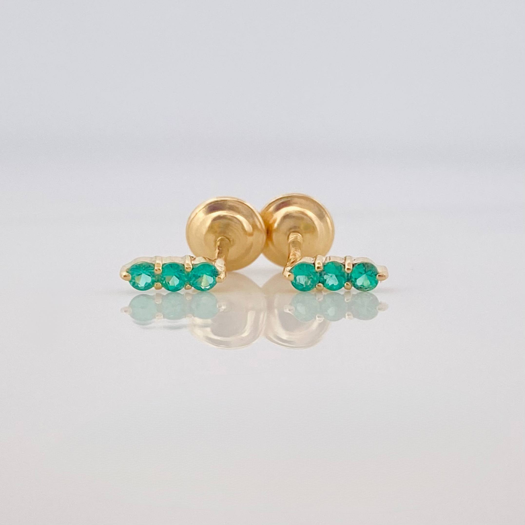 Topos Semaforo Esmeraldas 0.15Pts 0.65 g / 1.57 mm Oro Amarillo 18K