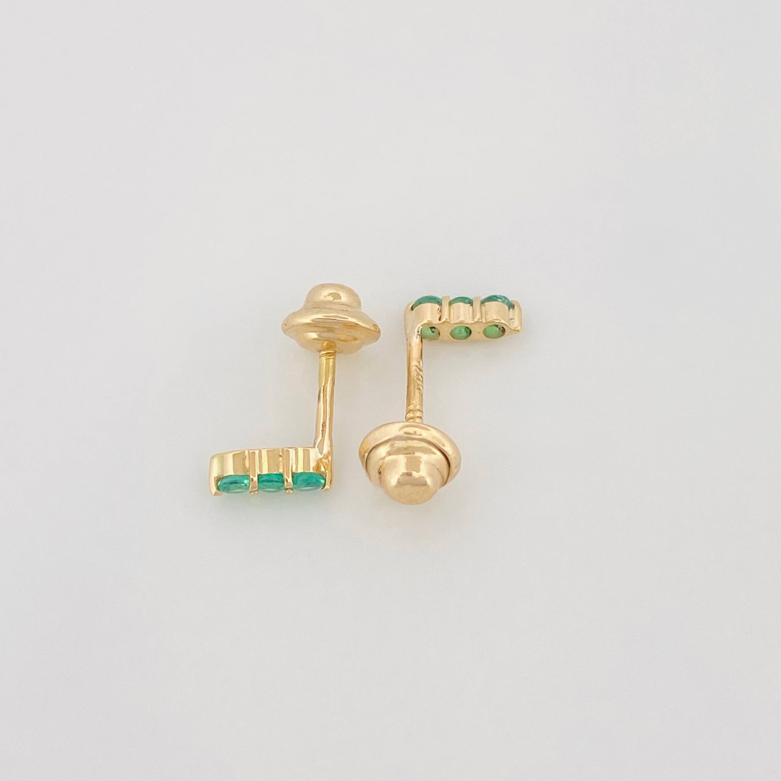 Topos Semaforo Esmeraldas 0.15Pts 0.65 g / 1.57 mm Oro Amarillo 18K