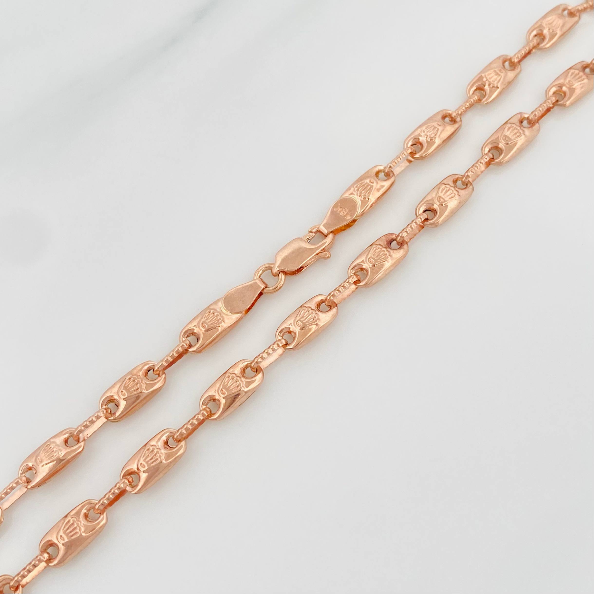Cadena Rustica Corona 15.3 g / 73.5 cm / 4.2 mm Oro Rosa 18K