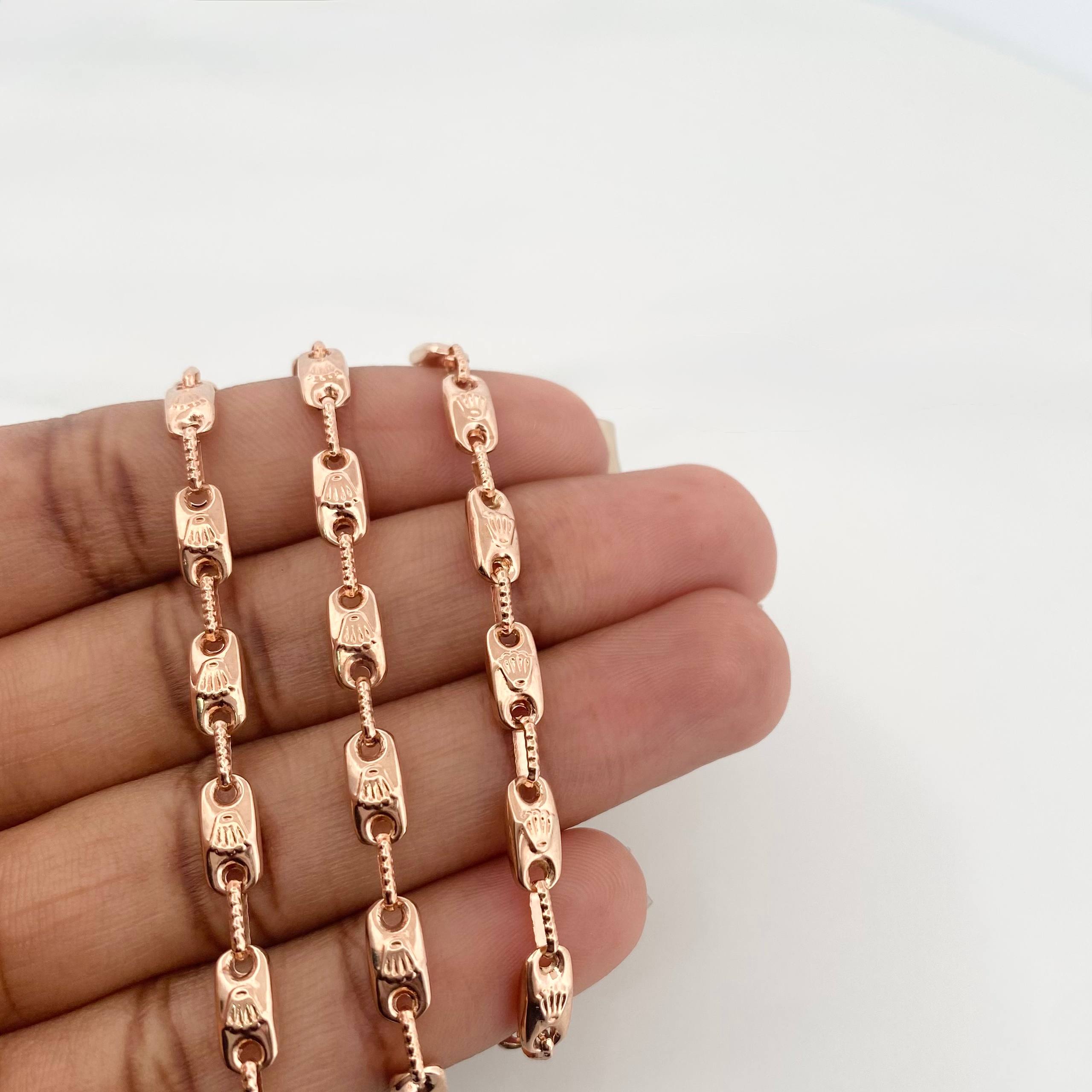 Cadena Rustica Corona 15.3 g / 73.5 cm / 4.2 mm Oro Rosa 18K