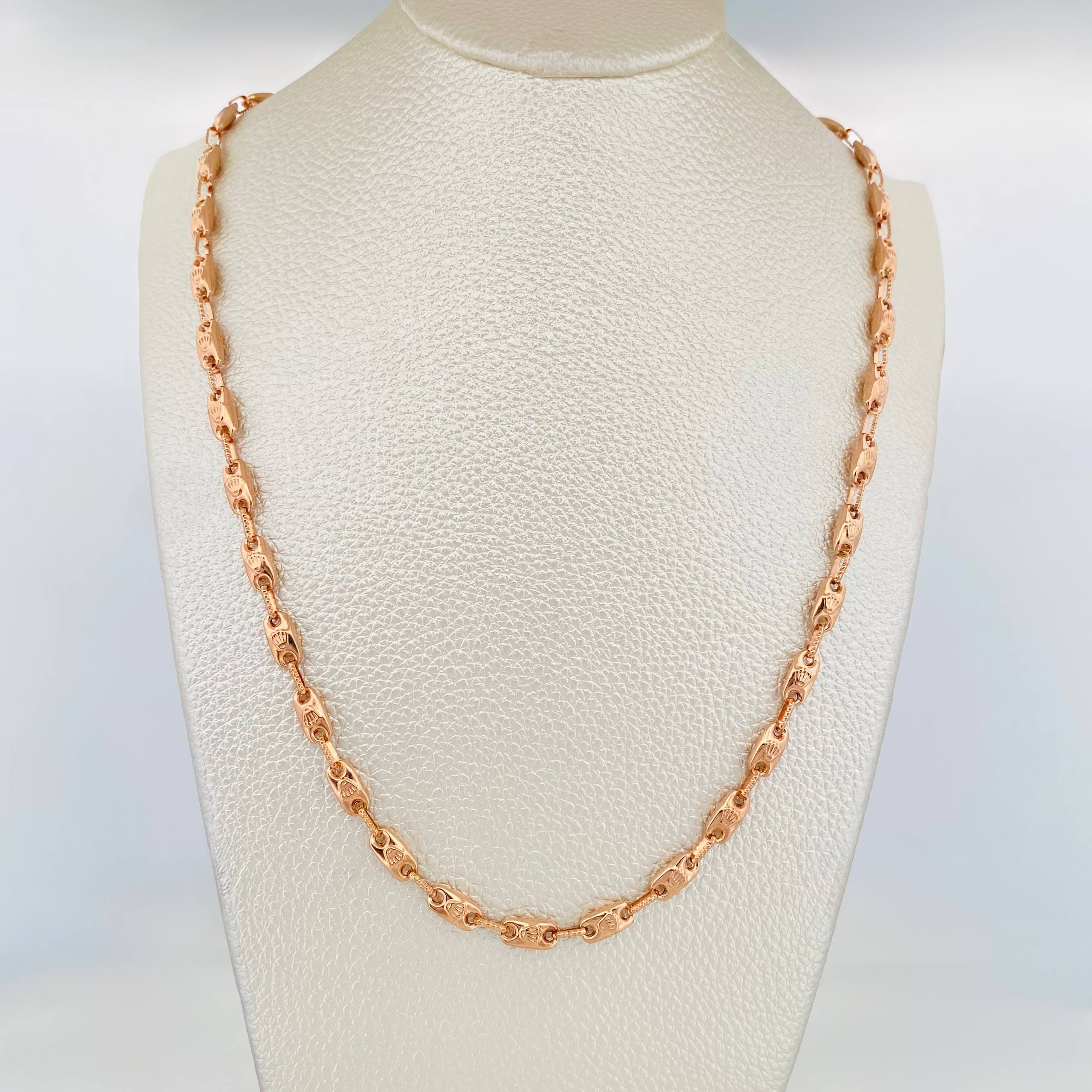 Cadena Rustica Corona 15.3 g / 73.5 cm / 4.2 mm Oro Rosa 18K