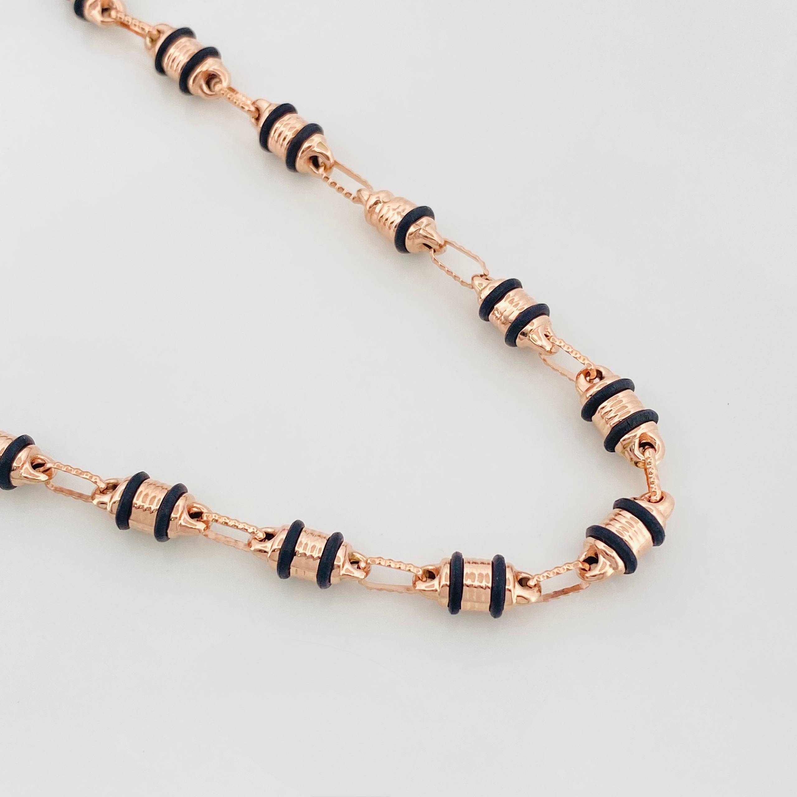 Cadena Rustica Barril 15.95 g / 70 cm / 4.3 mm Oro Rosa 18K