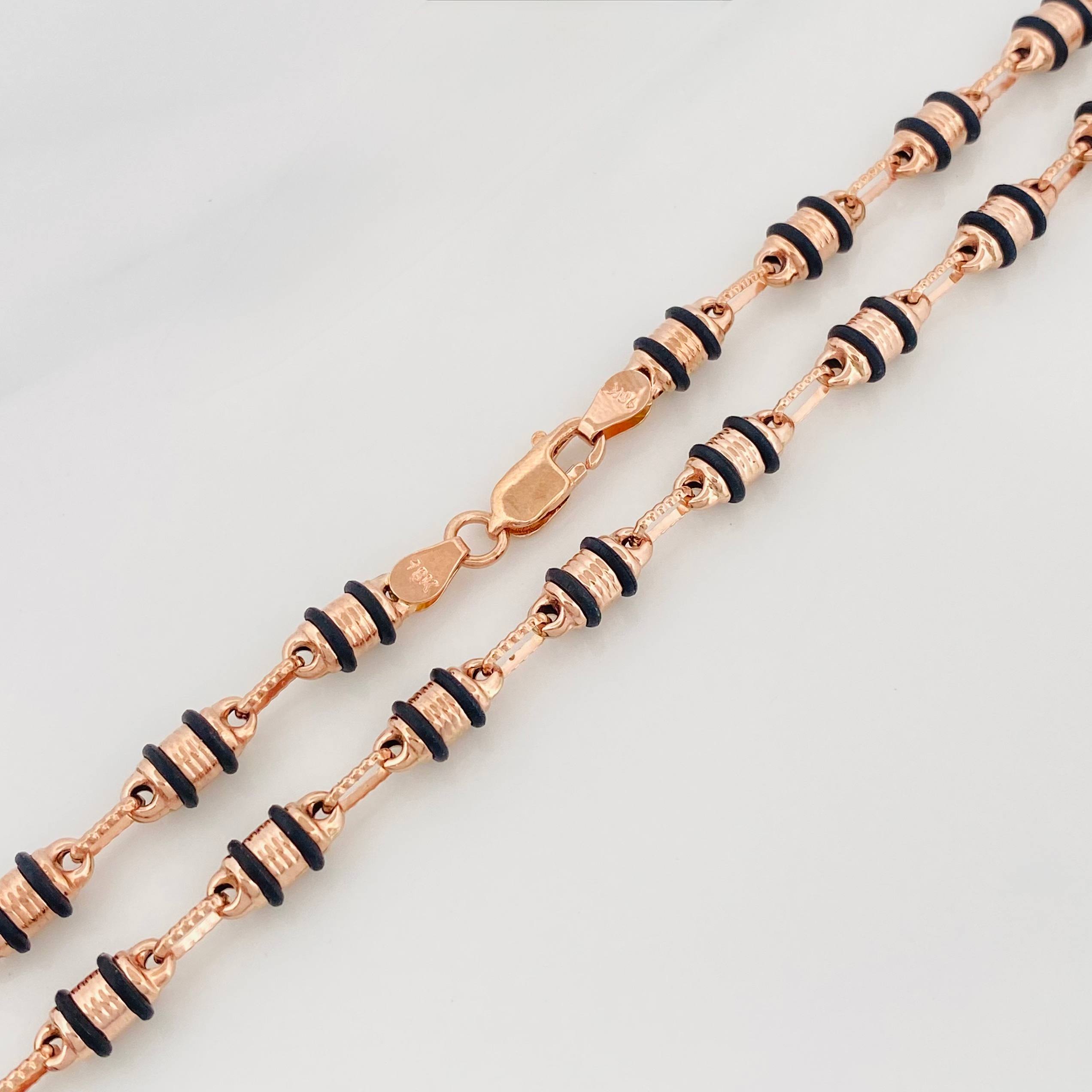 Cadena Rustica Barril 15.95 g / 70 cm / 4.3 mm Oro Rosa 18K