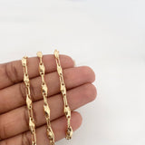 Cadena Rustica Rombo Abultado 11.1 g / 61 cm / 4.1 mm Oro Amarillo 18K