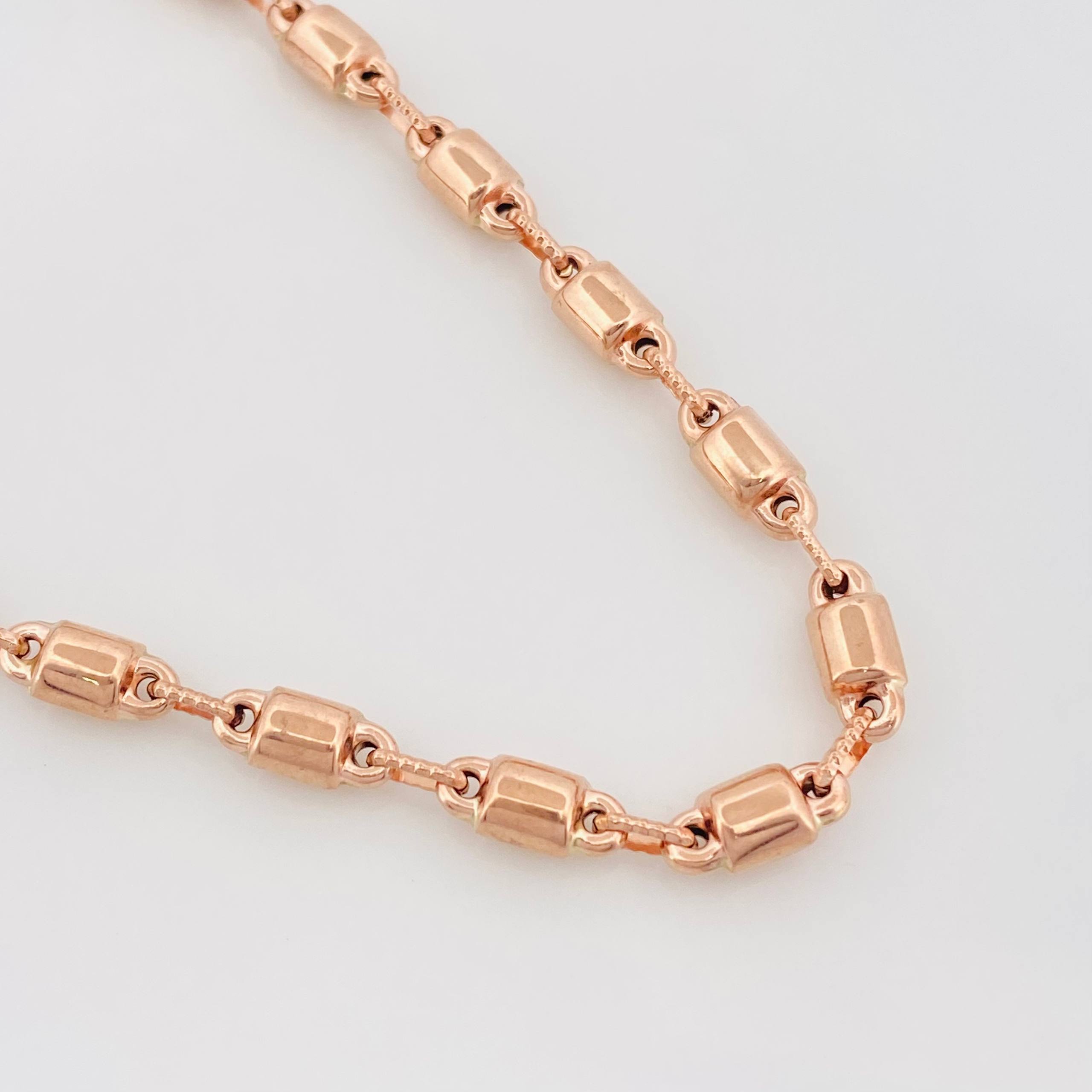 Cadena Rustica Burbuja 18.85 g / 72 cm / 4.3 mm Oro Rosa 18K