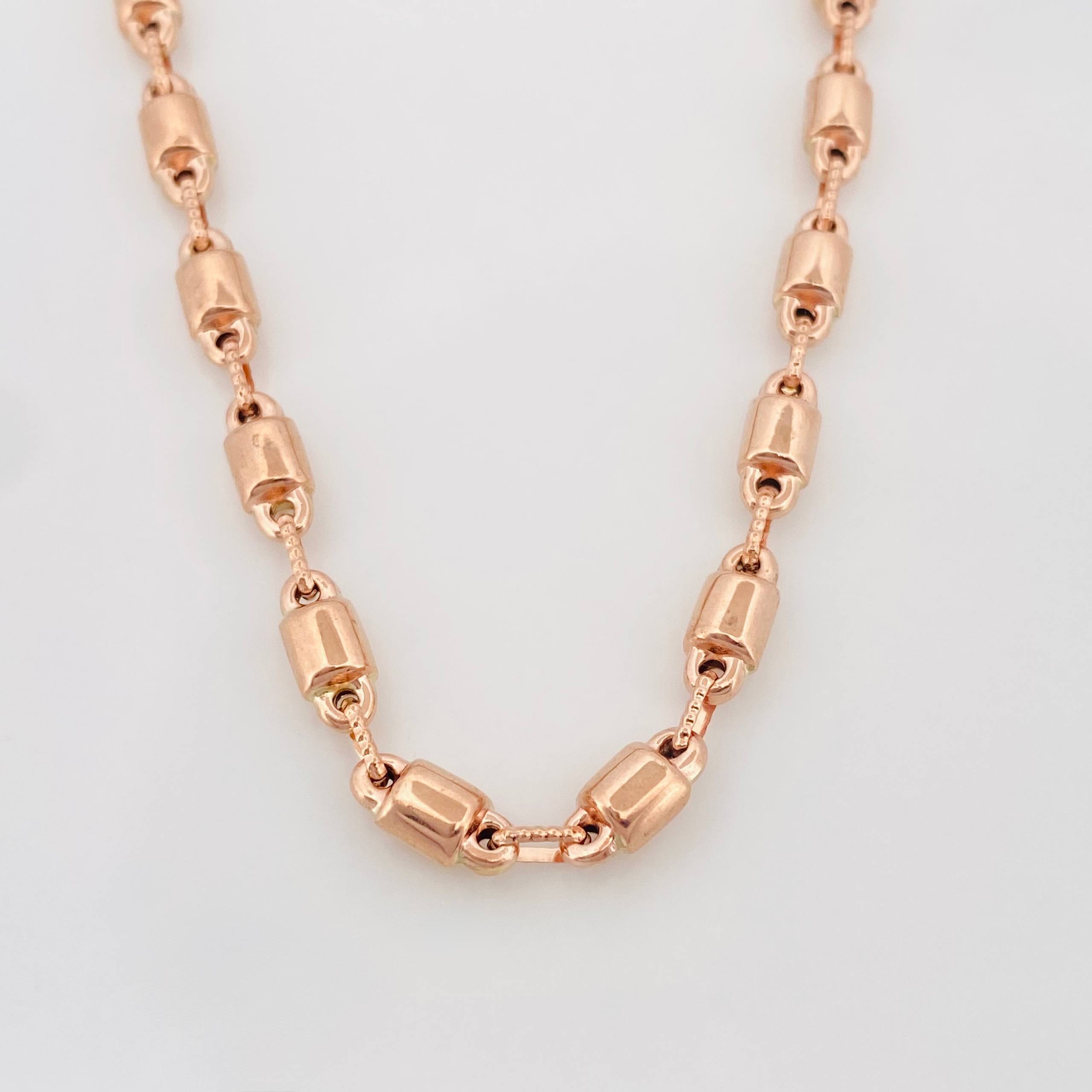 Cadena Rustica Burbuja 16.15 g / 62 cm / 4.3 mm Oro Rosa 18K