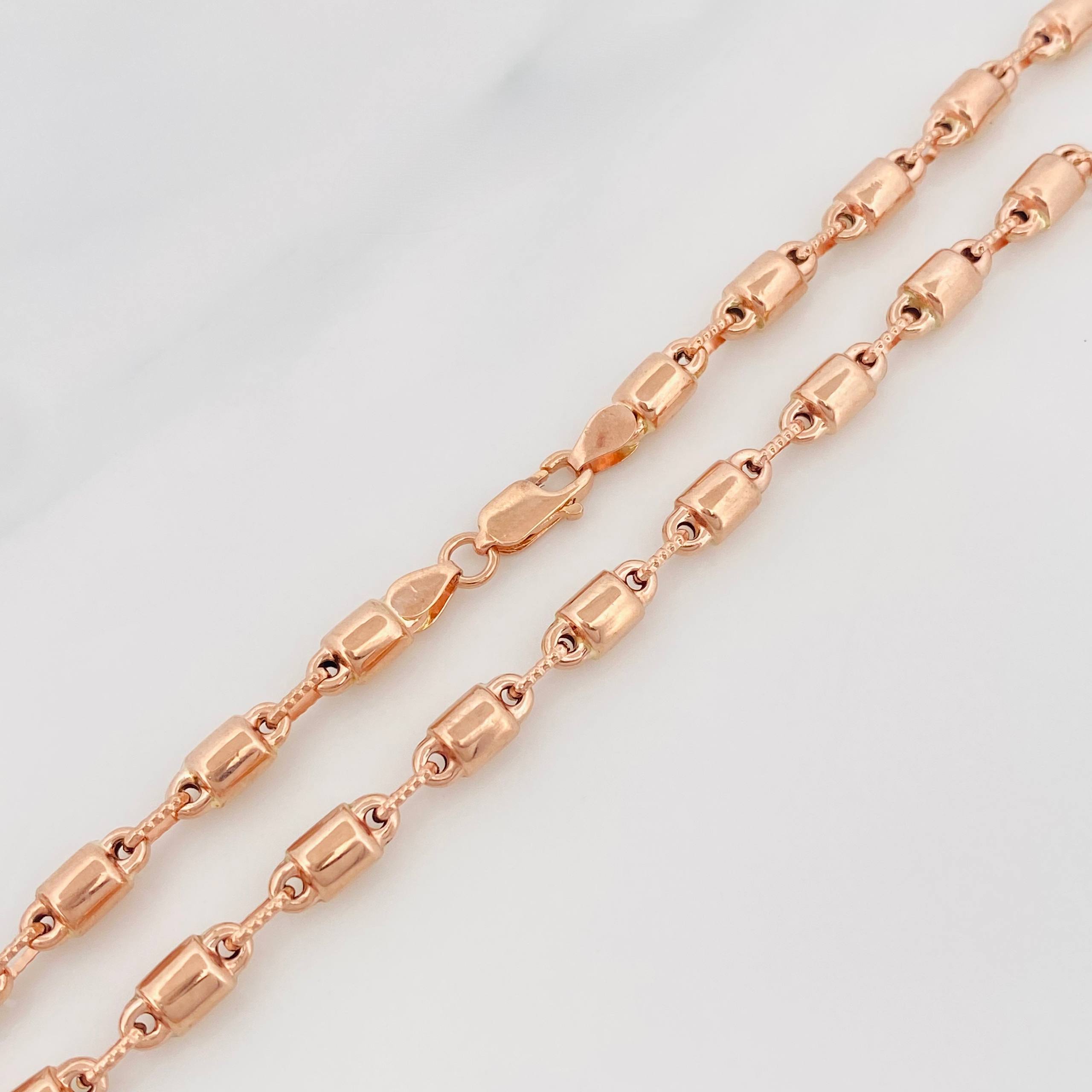 Cadena Rustica Burbuja 18.85 g / 72 cm / 4.3 mm Oro Rosa 18K